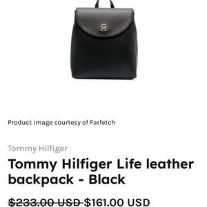 Tommy Hilfiger Leather Backpack